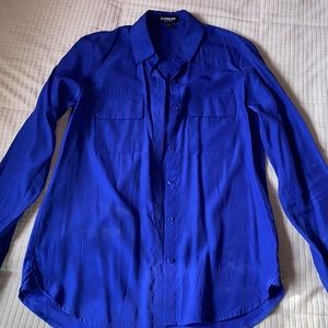 COPY - Express Satin Blue Button Down dress shirt